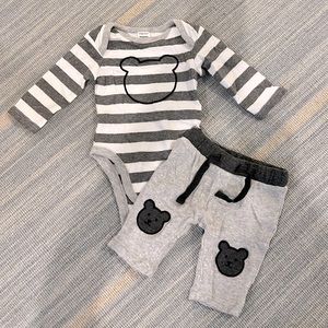 Nordstrom- long leaves bear onesie and matching pants. newborn